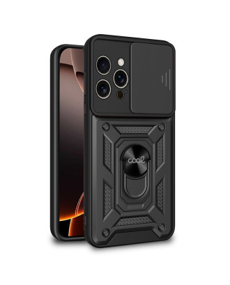 Capa COOL para iPhone 16 Pro Max Hard Ring Preto