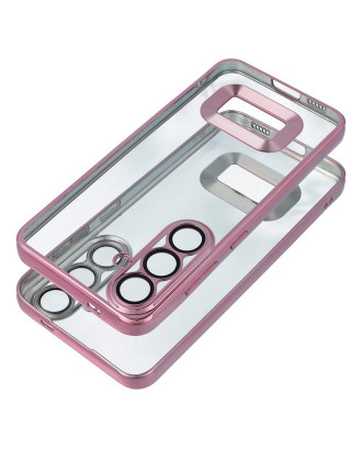 Capa COOL para Xiaomi Redmi 14C / Poco C75 Borde Metálico (Rosa)