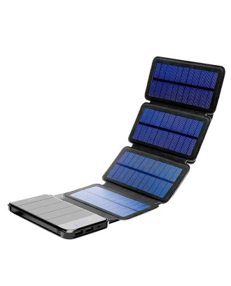 Bateria Externa Universal Power Bank 10.000 mAh Magnetic + 4 Panéis Solares COOL Preto