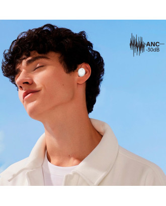 Auscultadores estéreo Bluetooth ANC COOL Pocket Branco