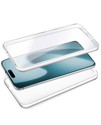 Capa COOL de Silicone 3D para iPhone Air (Transparente Frente + Verso)