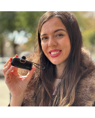 Bateria Externa Power Bank 5000 mAh COOL Cápsula Preto