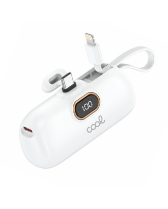 Bateria Externa Power Bank 5000 mAh COOL Cápsula Branco