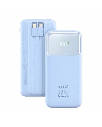 Bateria Externa Power Bank Carregamento Rápido 22.5W 10.000 mAh COOL Pocket Azul Celeste