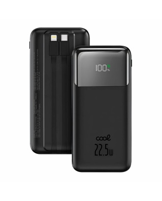 Bateria Externa Universal Carregamento Rápido 22.5 W 30.000 mAh (Tipo-C / Lightning) Preto COOL