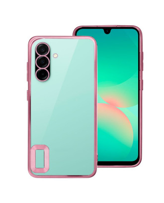 Capa COOL para Samsung A266 Galaxy A26 5G / A17 / A17 5G Borde Metálico (Rosa)