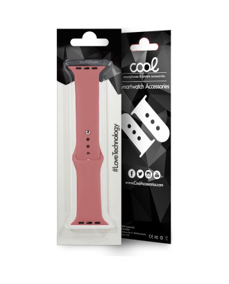 Correia COOL para Apple Watch Series 1 / 2 / 3 / 4 / 5 / 6 / 7 / 8 / 9 / SE (38 / 40 / 41 mm) Borracha Rosa