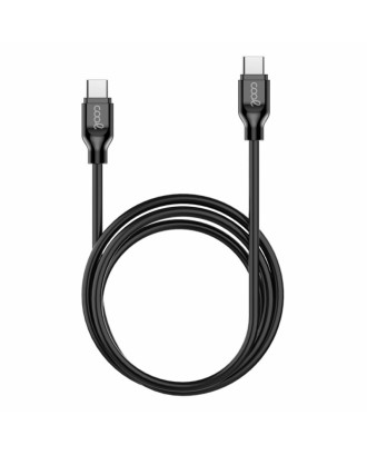 Cabo USB universal COOL compatível TYPE-C a TYPE-C (1.2 metros) Preto 3 Amp