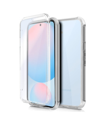 Capa COOL de Silicone 3D para Samsung S721 Galaxy S24 FE (transparente frente + verso)