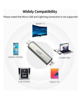 Pen Drive x USB 256 GB 3.0 COOL (2 in 1) Tipo-C / USB