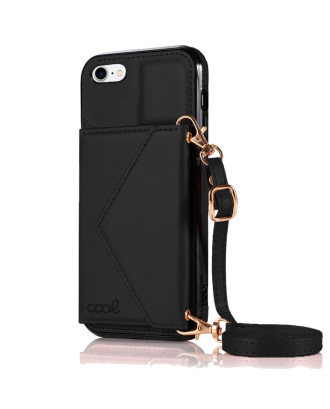 Capa COOL para iPhone 7 / 8 / SE (2020) / SE (2022) Carteira Preto