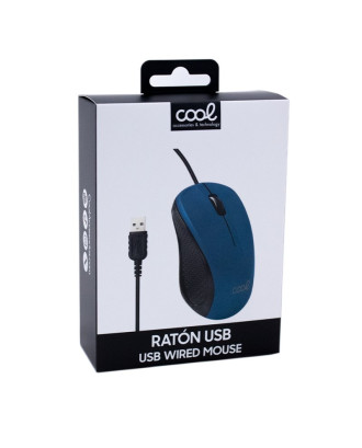 Rato COOL USB com Fio Azul