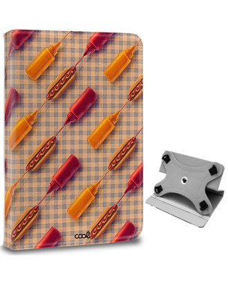 Capa COOL Ebook / Tablet 9.7 - 11 poleg. Couro Sintético Hot Dogs (Quadrado)