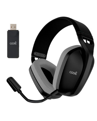 Auscultadores estéreo para PC / PS4 / PS5 Gaming Sem Fio COOL Newton 3 em 1 Preto