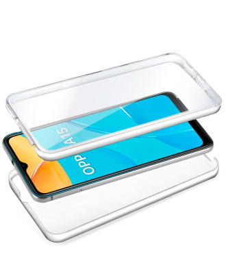 Capa COOL de Silicone 3D para Oppo A15 / A15s (frente e verso transparentes)