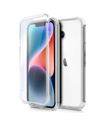 Capa COOL de Silicone 3D para iPhone 14 Plus (frente e verso transparentes)