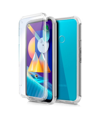 Capa COOL de Silicone 3D para Samsung M115 Galaxy M11 / A11 (frente e verso transparentes)