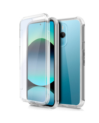 Capa COOL de Silicone 3D para Xiaomi Redmi Note 14 (transparente frente + verso)