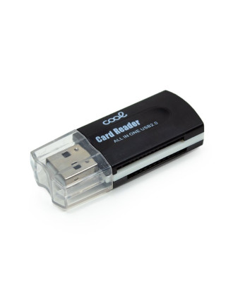 Leitor USB de cartão de memória universal COOL (tudo em um) Preto