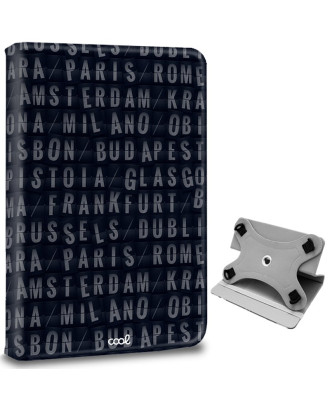 Capa COOL Ebook / Tablet 9.7 - 11 poleg. Couro Sintético Cities (Quadrado)
