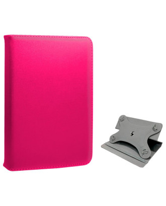 Capa COOL Ebook / Tablet 7 poleg. Couro Sintético Rosa Rotativa