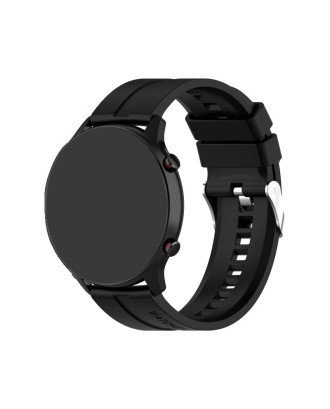 Correia Universal 22mm Amazfit GTR / Stratos / Huawei / Samsung / COOL Borracha Preto
