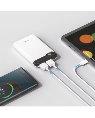 Bateria Externa Power Bank 5000 mAh Display COOL 10W Branco
