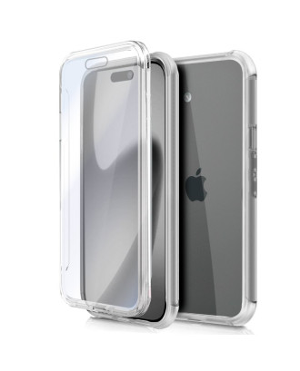 Capa COOL de Silicone 3D para iPhone 17 (Transparente Frente + Verso)