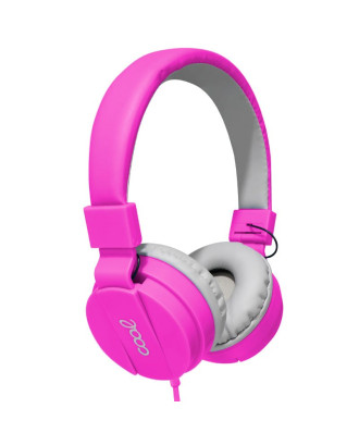 Auscultadores Jack COOL de 3,5 mm Toronto Fones de ouvido com micro rosa