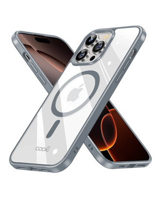 Capa COOL para iPhone 16 Pro Max Magnética Borde Prata