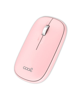 Rato Silencioso Sem Fios 2 em 1 (Bluetooth + Adaptação USB) COOL Slim Rosa