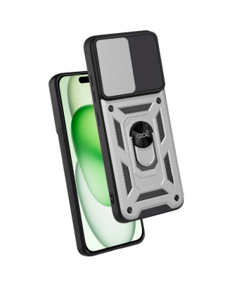 Capa COOL para iPhone 15 Plus Hard Ring Prata