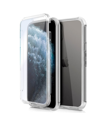 Capa COOL de Silicone 3D para iPhone 11 Pro (frente e verso transparentes)