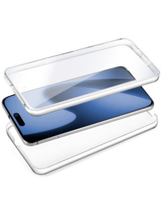 Capa COOL de Silicone 3D para iPhone 17 Pro Max / 18 Pro Max (Transparente Frente + Verso)