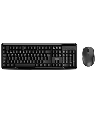 Kit de Teclado + Rato Sem Fios para PC em Espanhol COOL Enter Preto