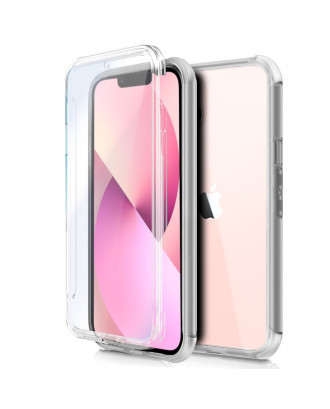 Capa COOL de Silicone 3D para iPhone 13 (frente e verso transparentes)
