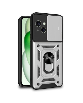 Capa COOL para iPhone 15 Plus Hard Ring Prata