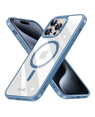 Capa COOL para iPhone 15 Pro Magnética Borde Celeste