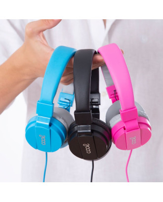 Auscultadores Jack COOL de 3,5 mm Toronto Fones de ouvido com micro rosa