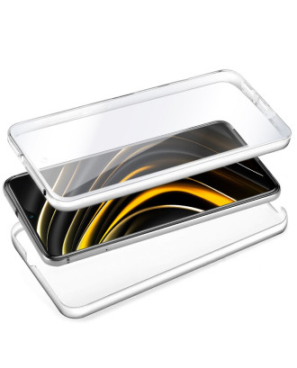 Capa COOL de Silicone 3D para Xiaomi Pocophone M3 (frente e verso transparentes)