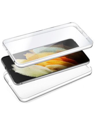 Capa COOL de Silicone 3D para Samsung G998 Galaxy S21 Ultra (frente e verso transparentes)