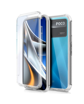 Capa COOL de Silicone 3D para Xiaomi Poco X4 Pro 5G (frente e verso transparentes)