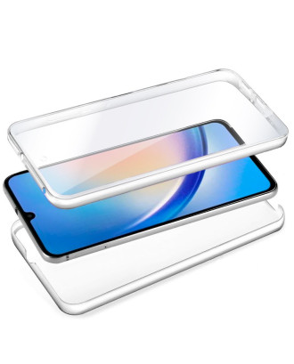 Capa COOL de Silicone 3D para Samsung A346 Galaxy A34 5G (frente e verso transparentes)