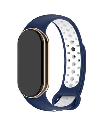 Correia COOL para Xiaomi Smart Band Band 8 / 9 / 10 Sport Marinho-Branco