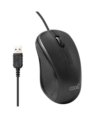 Rato COOL USB com Fio Preto