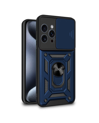 Capa COOL para iPhone 15 Pro Hard Ring Marinho