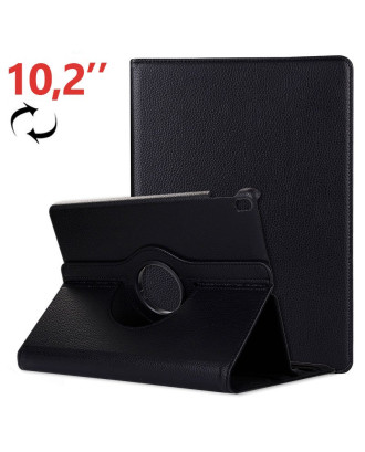 Capa COOL para iPad (2019 / 2020 / 2021) 10,2 polegadas Rotativa Couro Sintético Preto