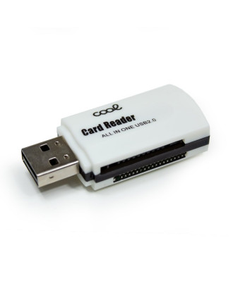 Leitor USB de cartão de memória universal COOL (tudo em um) Branco