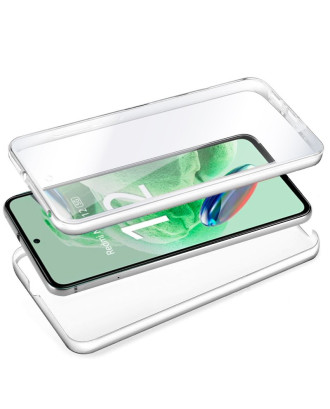 Capa COOL de Silicone 3D para Xiaomi Redmi Note 12 5G / Poco X5 5G (frente e verso transparentes)