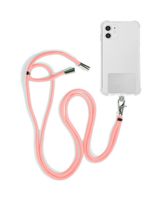 Cordão suspenso universal COOL com cartão de smartphone Rosa
